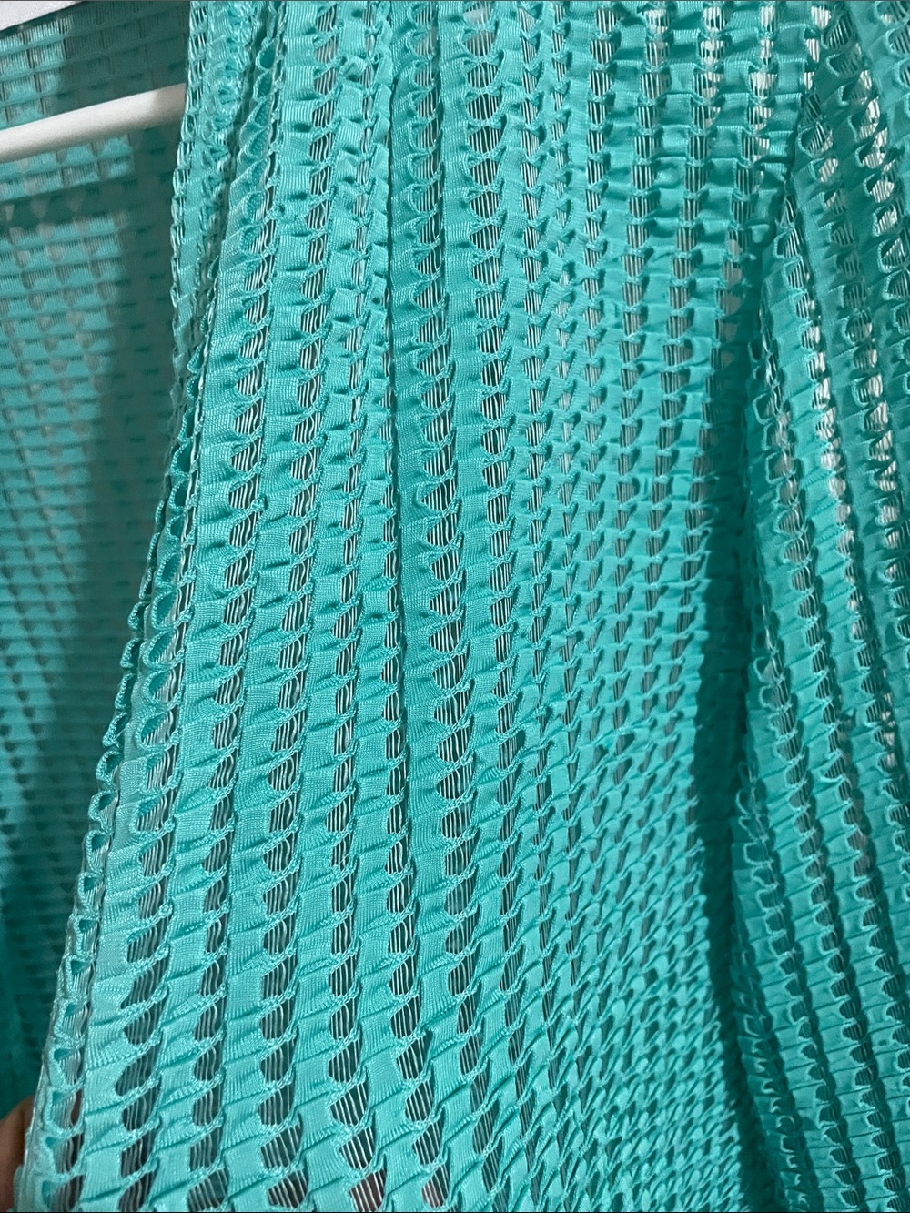 Turquoise Open-Front Knit Cardigan - Women's Lightweight Layer - Picture 4 of 4